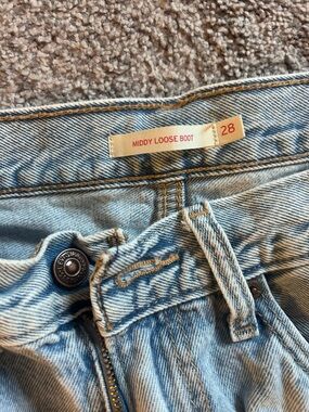 Levi's Middy Loose Boot Jeans - Light Blue Denim